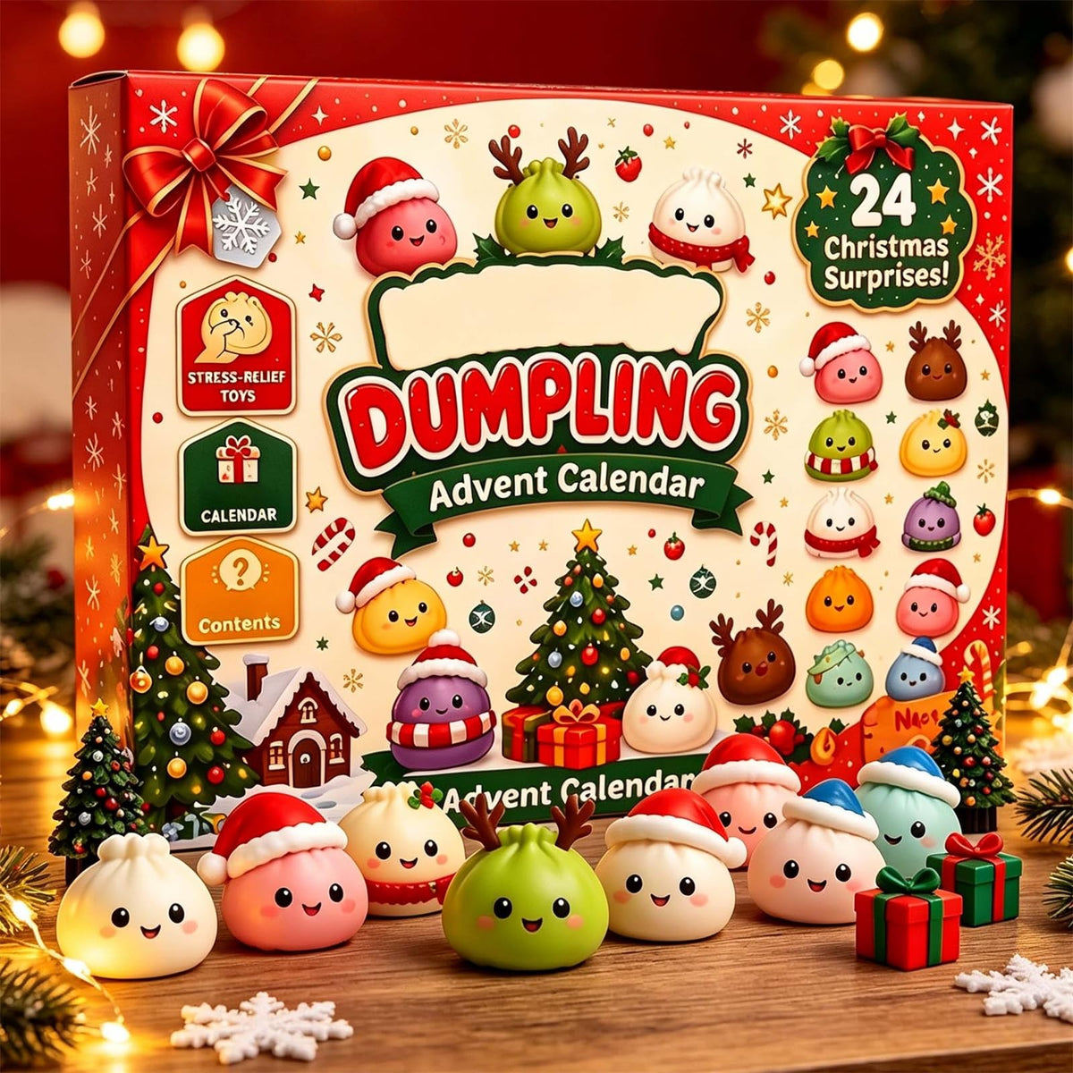 Christmas Squishies Advent Calendar 2026 24 Day Countdown Gift Collection | Mini Festive Figures Daily Countdown Compartments Colorful Holiday Display Seasonal Desk Collection Gift Ready Packaging