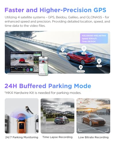 VIOFO A229 Pro 4K HDR Dash Cam Front and Rear, Dual STARVIS 2 Sensors | 4K Front and 2K Rear, IMX678 & IMX675 sensors, 5GHz Wi-Fi, GPS, Voice Control, Buffered 24H Parking Mode, Night Vision 2.0