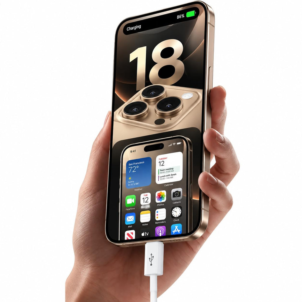 Car Carplay Cable for iPhone 18/17/16/15, USB A to USB C Cable for iPhone Duo(Fold),18/17/16/15 Pro Max,17E/16E/Plus Air, iPad 10th/11 Gen,iPad Pro 12.9,Air 5th/4th Charger Cord,Car Charging Cable