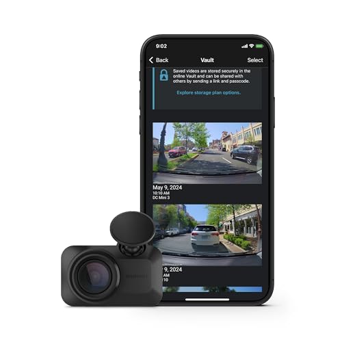 Garmin Dash Cam™ Mini 3, Ultracompact 1080p HD Dash Cam | Records 1080P HD Video with a 140-Degree Field of View, Ultracompact & Key-Sized Dash Cam, Voice Control