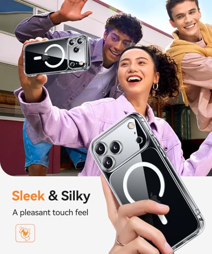 CANSHN Magnetic Shockproof for iPhone 18 Pro Case, Clear | Full Camera Protection, Compatible with MagSafe, Crystal Clear, Military-Grade Protection, Scratch Resistant, Slim Fit