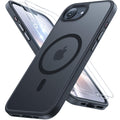miracase for iPhone 16e case & iPhone 17e Case for MagSafe [with 2×9H+ Screen Protectors] TOP Military-Grade Protection Shockproof with Velvet Touch for iPhone 16e/17e Phone Case 6.1", Matte Black