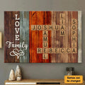 Personalized "LOVE Family" Crossword Names Canvas /Poster Wall Art for Home