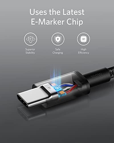 Anker USB C to USB C Cable, 100W Fast Charging Cable (2-Pack, 6 ft, Black) | For iPhone 18 / 17 Series, MacBook Pro 2020, Pixel, and More (Not for Video Output)