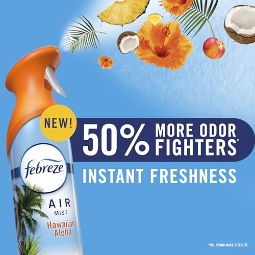 Febreze Air Mist, Air Freshener, Odor Fighting Room Spray, Deodorizer for Home Bathroom Kitchen Office Apartment, Soothe & Restore, Refresh & Energize, Romance & Desire Variety Pack, 8.1oz (Pack of 3)