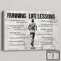 Personalized Running Life Lessons Poster / Canvas - Gift For Running Lovers