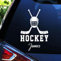 Personalized Hockey Helmet Sticker - Custom Name Gift for Hockey Lovers
