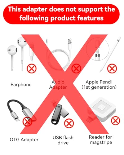 Temdan Not for Audio/OTG [4 Pack Lightning to USB C Adapter]