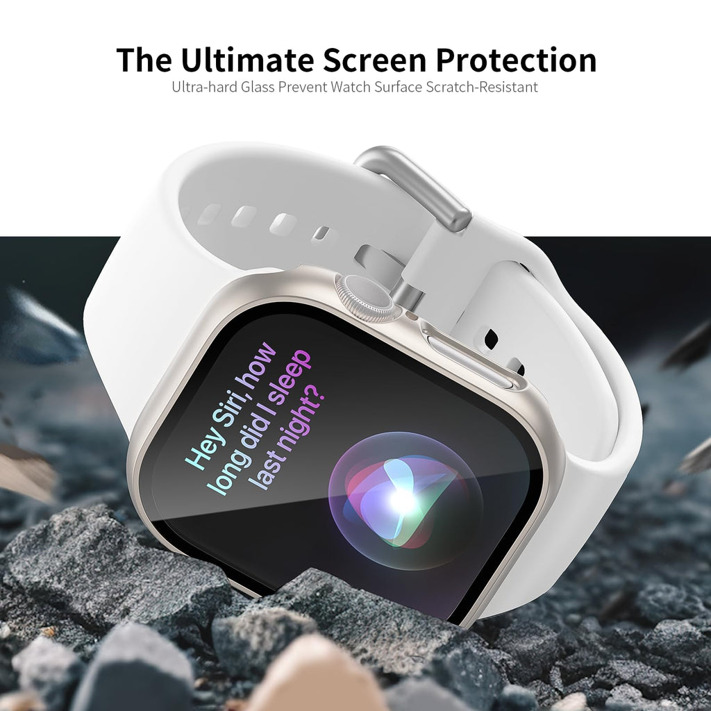 JERXUN 6 Pack Case with Screen Protector for Apple Watch Series 11/10 46mm | Face Cover with Tempered Glass for iWatch 11/10 46mm, Scratch Resistant, Sensitive Touch Protection Hard PC Bumper