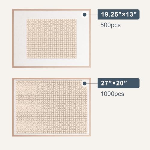 Piecevana Jigsaw Puzzle Board for 1000 Pieces | Foldable Puzzle Board, 29.84" x 21.96" Felt Display Board for Adults Mom Dad
