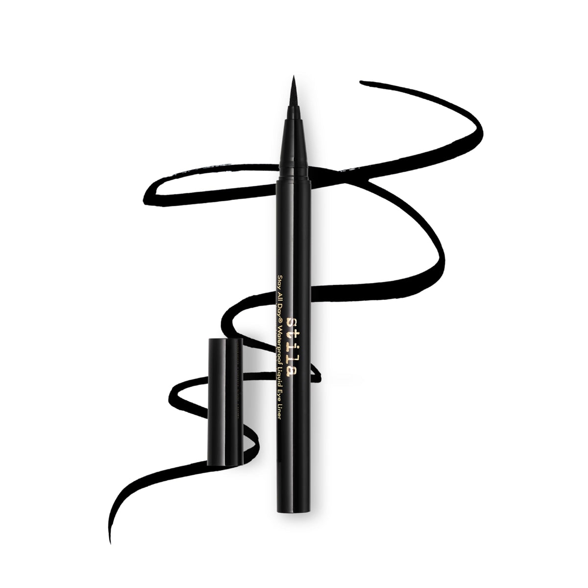 stila Stay All Day Waterproof Liquid Eye Liner | Waterproof Liquid Eyeliner with Fine Brush Tip, Smudge-Proof Transfer-Resistant, Lasting Satin Finish All Day, Cruelty-Free