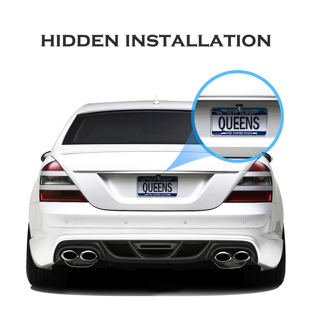Pixelman Universal Car Rear View Camera License Plate Bracket | Upgraded Full Stainless Steel Backup Camera Mount, Dash Cam Mirror Accessory, Only Installation Holder