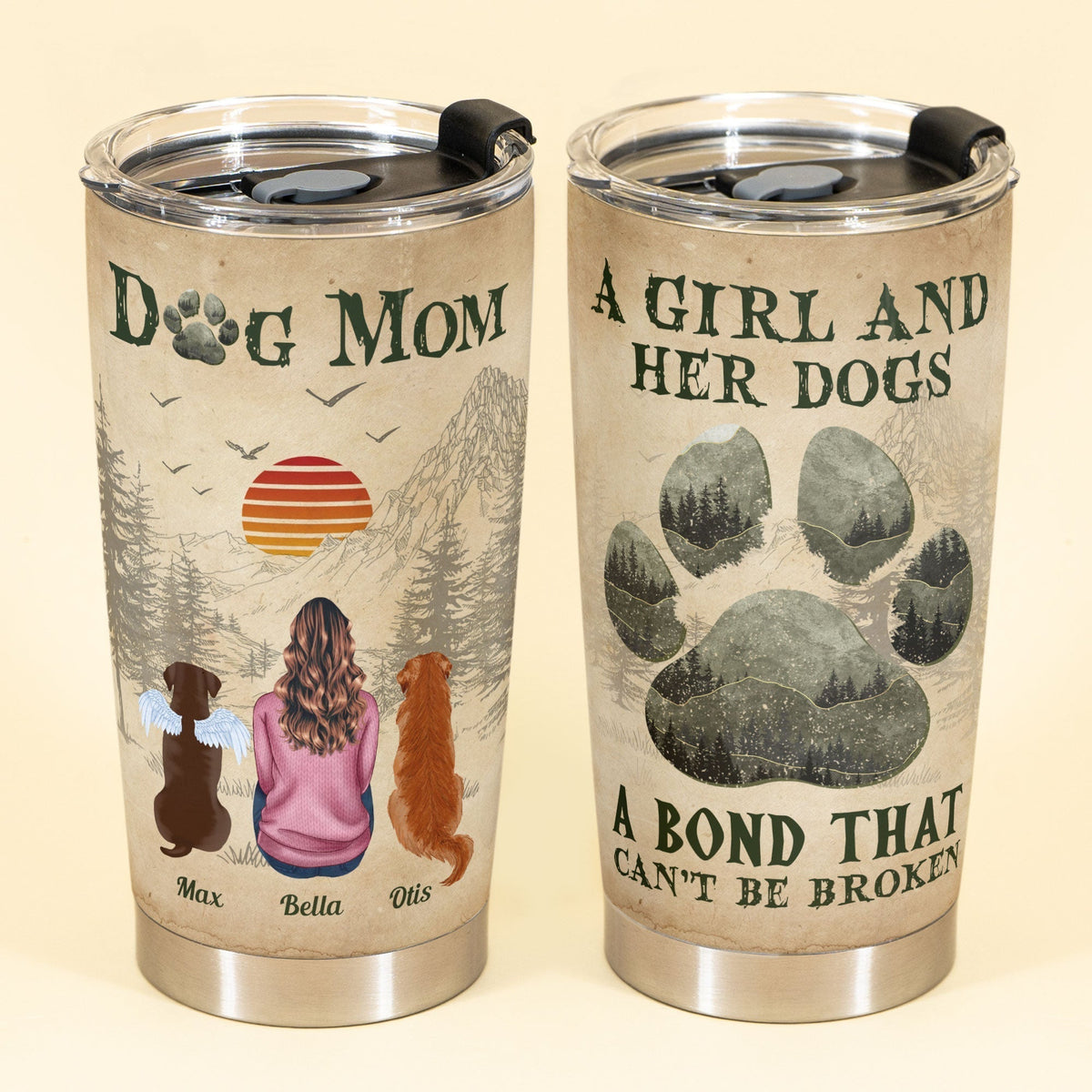 A Girl And Her Dogs’ Unbreakable Bond - Personalized Tumbler Cup