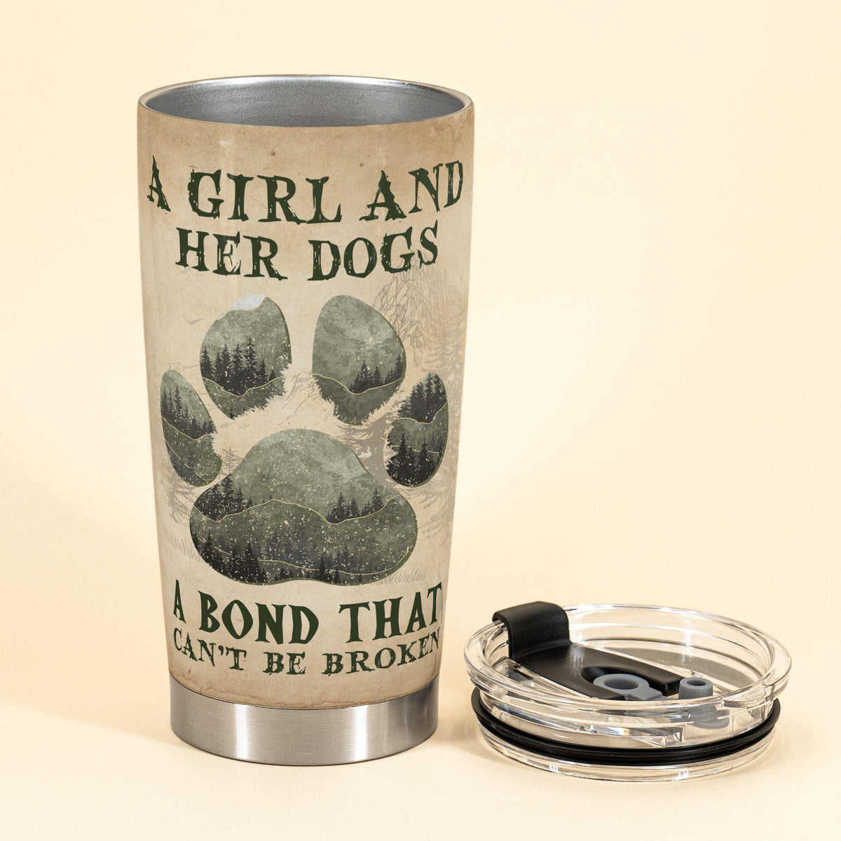 A Girl And Her Dogs’ Unbreakable Bond - Personalized Tumbler Cup