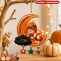 Baby's 1st Halloween - Personalized Sleeping on Moon Acrylic Ornament