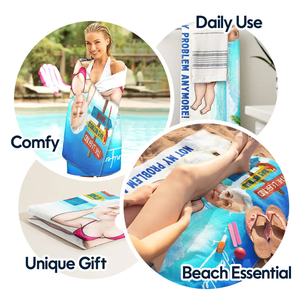The Legend Has Retired - Personalized Beach Towel