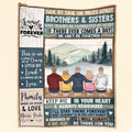 Family Forever: Personalized Blanket - Holiday Gift for Brothers & Sisters