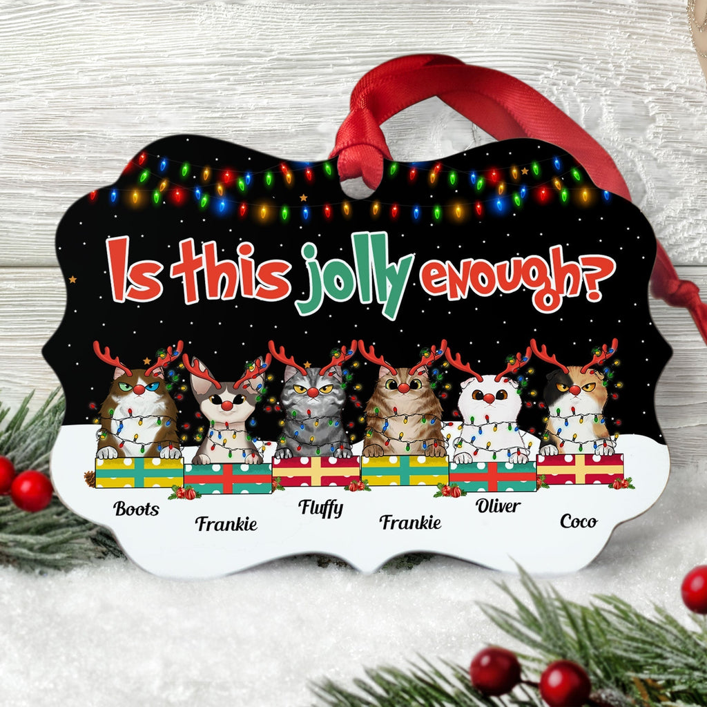 Custom Cat Christmas Ornament: Is This Jolly Enough? Festive Gift for Cat Lovers