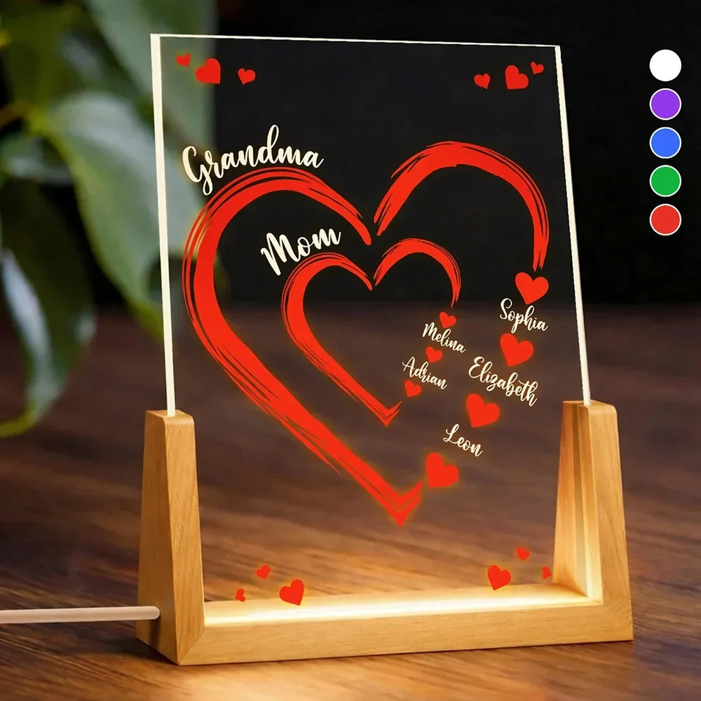 Mom Mum Grandma - Personalized 3D Led Light