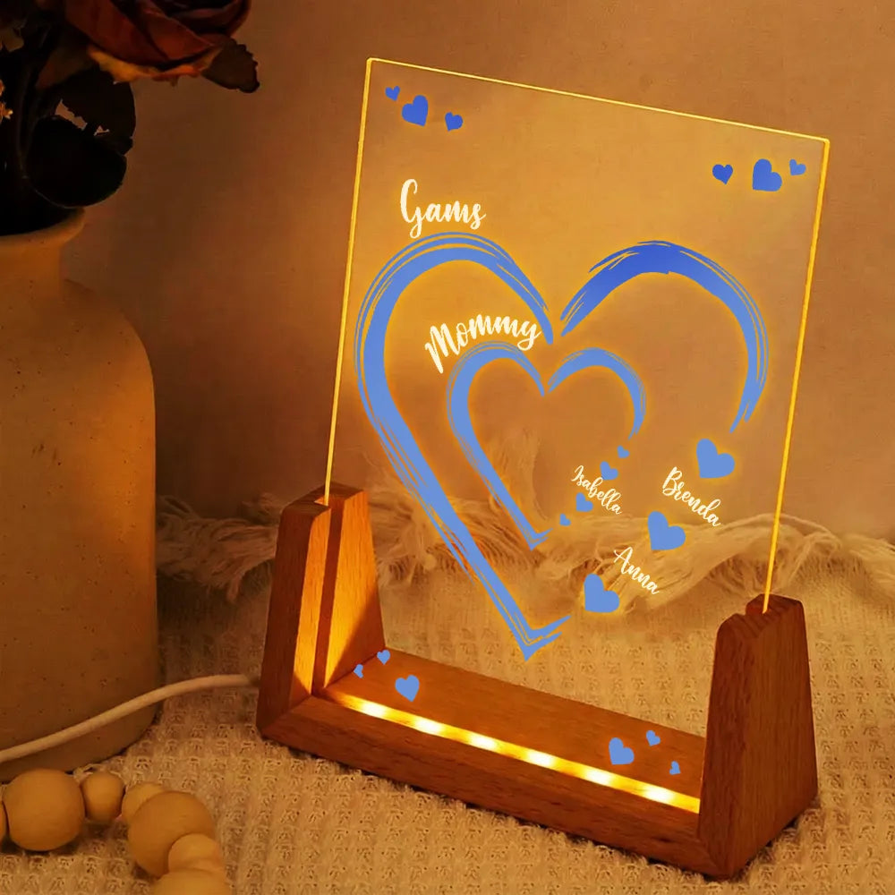 Mom Mum Grandma - Personalized 3D Led Light