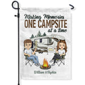 Heartfelt Personalized Couple Camping Flag - Making Memories One Campsite at a Time