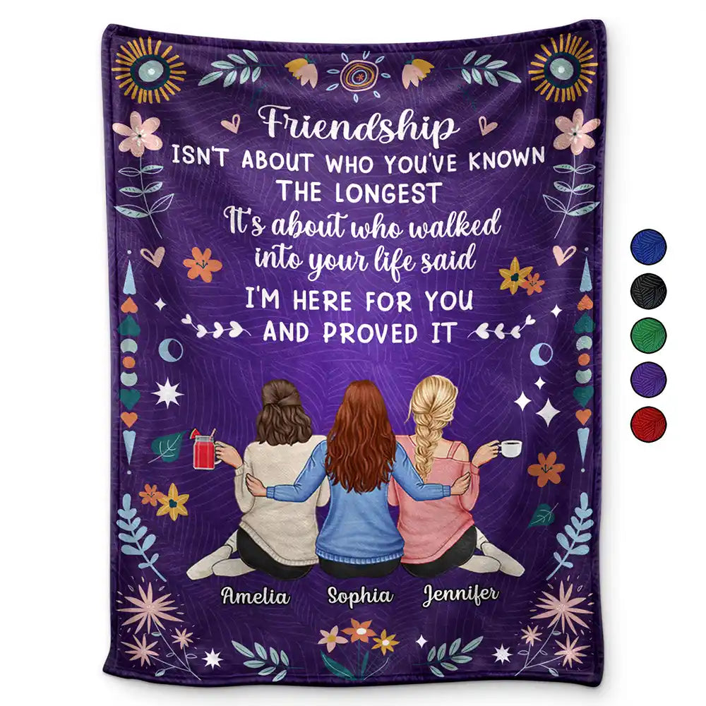 Personalized 'I'm Here For You' Friendship Blanket for Besties