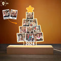Personalized Family Photo Tree LED Light - Christmas 2024 Keepsake