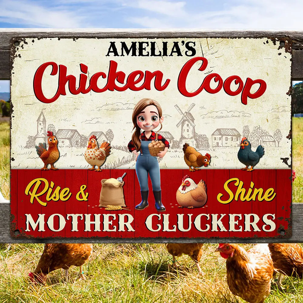 Rise & Shine Mother Cluckers - Personalized Sign