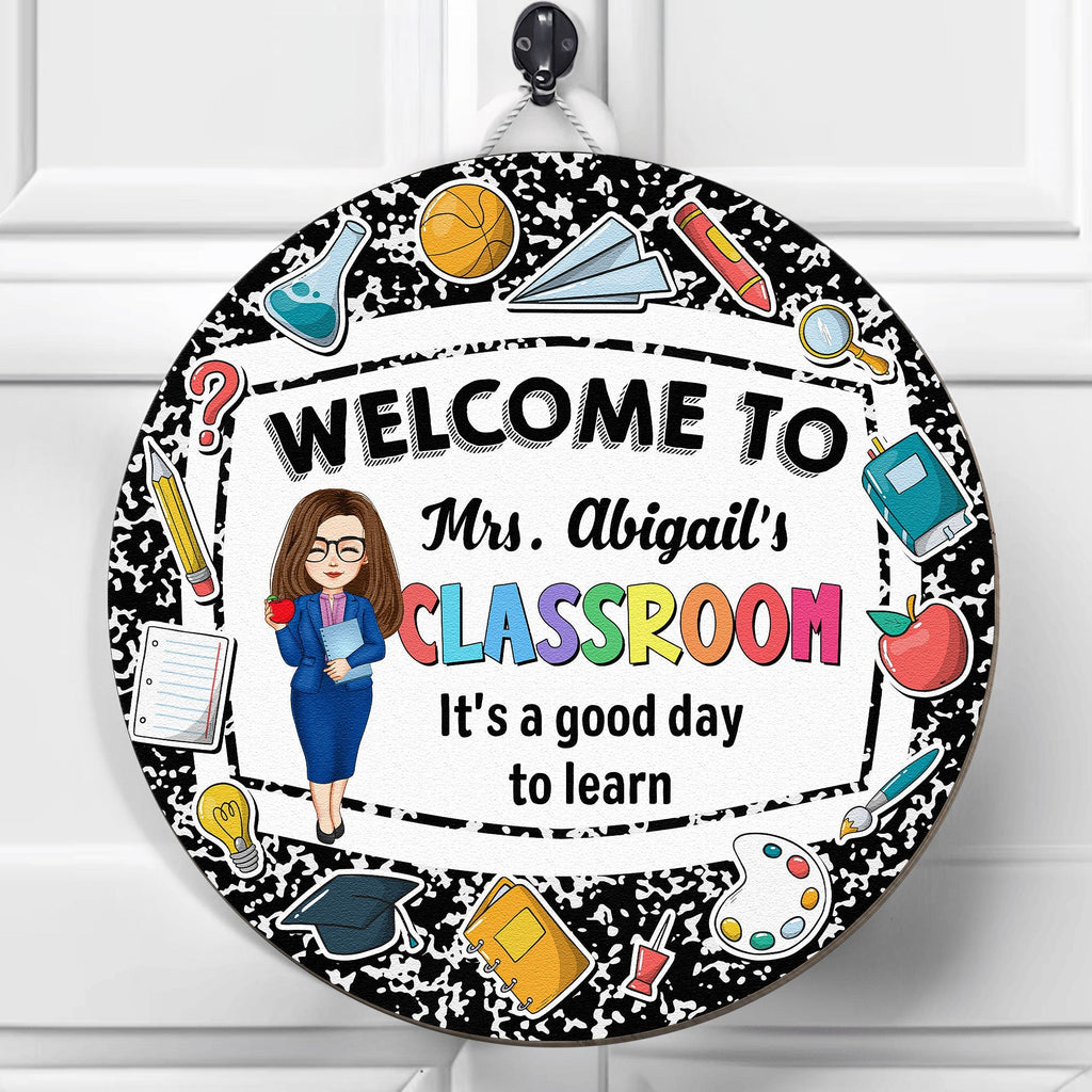Personalized Classroom Wood Sign for Teachers: Welcome to My Classroom