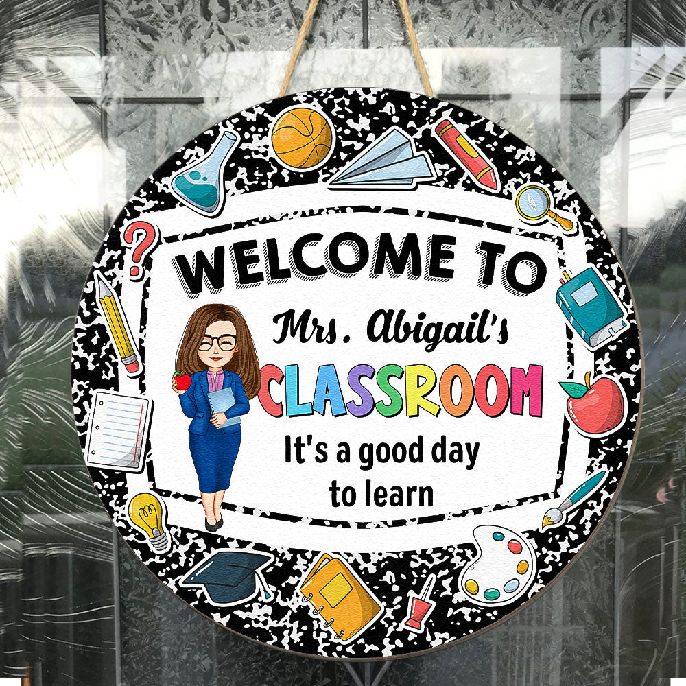Personalized Classroom Wood Sign for Teachers: Welcome to My Classroom