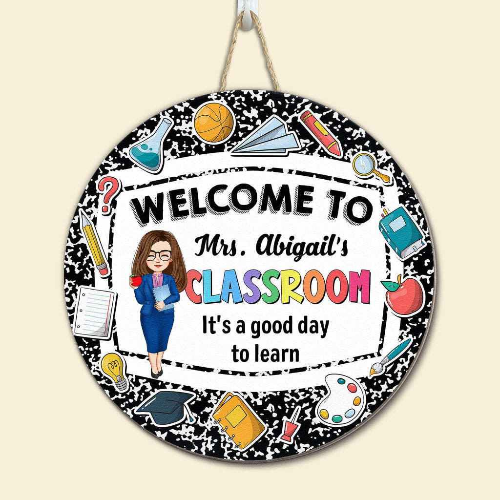 Personalized Classroom Wood Sign for Teachers: Welcome to My Classroom
