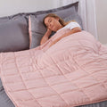 Brentfords Weighted Blanket 6kg for Adults Therapy Sensory Anxiety Autism Insomnia Stress Relief, Double - Blush Pink - 125 x 180cm - (Disclaimer Only suitable for age 3+ years)