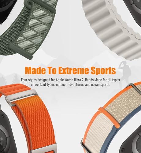 8 Pack Compatible with Apple Watch Ultra 3/Ultra 2 Bands for Men Women 49mm | 46mm 45mm 44mm 42mm Trail Loop+Alpine Loop+Ocean+Nylon Sport Loop for iWatch Ultra 4/3/2 Series 12/11/10/9/8/7/6/5/4/3/SE3 2