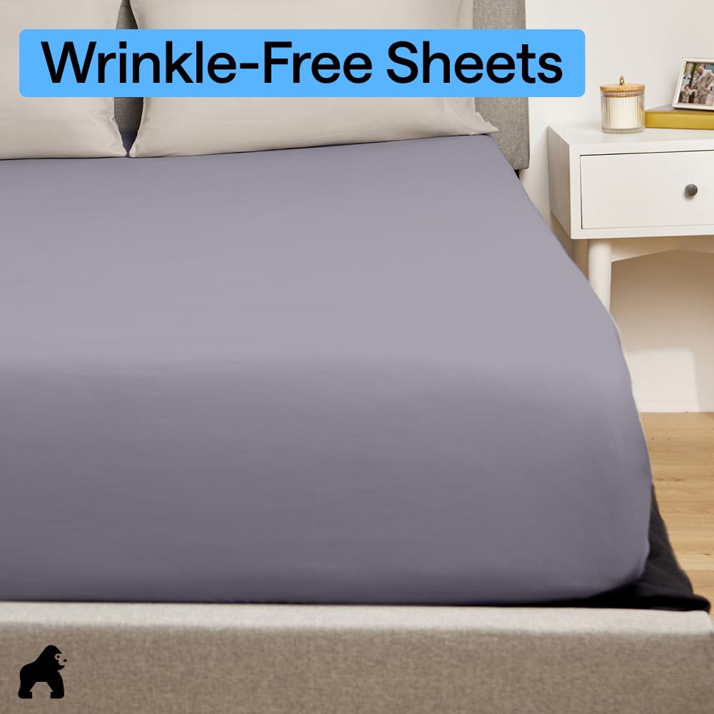 GORILLA GRIP Patented Fitted Bed Sheet Holders for Corners, 4 Pack White | Adjustable Elastic Fasteners with Straps with Metal Clips, Keeps in Place Bedding Sheets, Tight Suspenders for Mattress