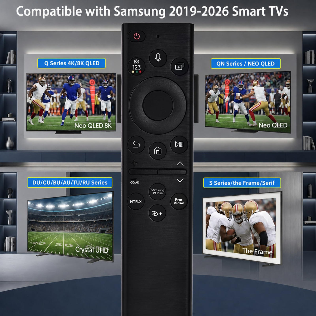 Voice Smart Remote for 2019-2026 Samsung TV,Universal Replacement Control