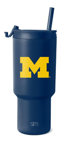 Simple Modern Michigan Wolverines Tumbler with Straw | 30oz | Collegiate | Trek Officially Licensed University of Michigan Insulated Water Bottle, Travel Mug | Football Gift for Men, Dad, Him, Her