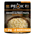 Peak Refuel Chicken Alfredo Freeze-Dried Meal, 48g Protein, 2 Servings | 48g protein, 100% real meat, Non-GMO ingredients, No fillers, Freeze-dried, Just add water, 2 servings, Backpacking meal