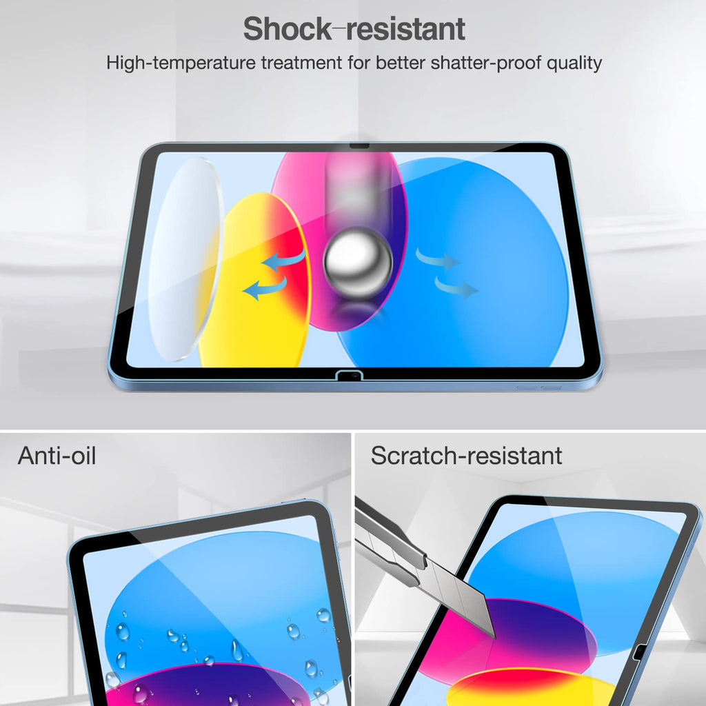 ProCase 2 Pcs Screen Protector for iPad A16 2025 11th 11" /10th 2022 10.9 | Tempered Glass Film Guard -Clear