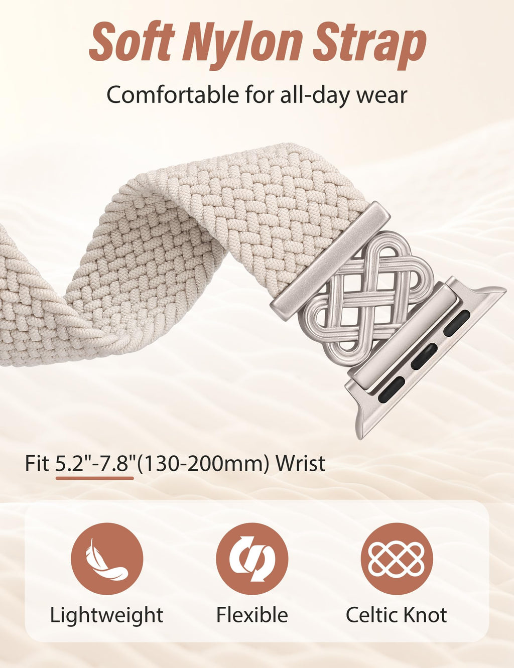 Braided Stretchy Band with Magnetic Clasp for Apple Watch Bands Women Men | 38/40/41/42/44/45/46/49mm, TOYOUTHS Dressy Celtic Metal, Elastic Strap, for iWatch Series 12 11 10 9 8 7 6 5 SE/Ultra 4 3 2 1