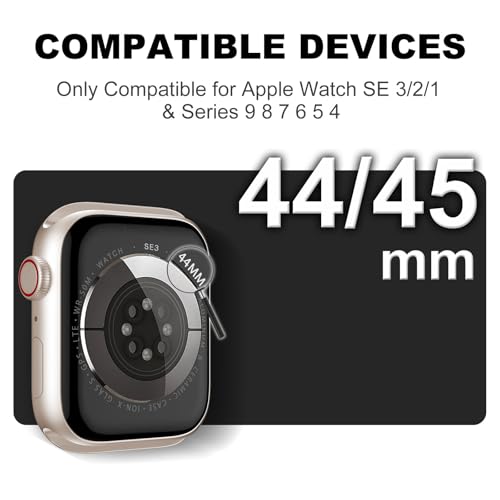 XYF Compatible for Crystal Clear Apple Watch Bands 45/44mm CrystalClear | Jelly Sport Strap&Bumper Case Cover for Men Women,Compatible for iWatch Series 9 8 7 6 5 4 SE 3 2 1,45mm/44mm Crystal Clear