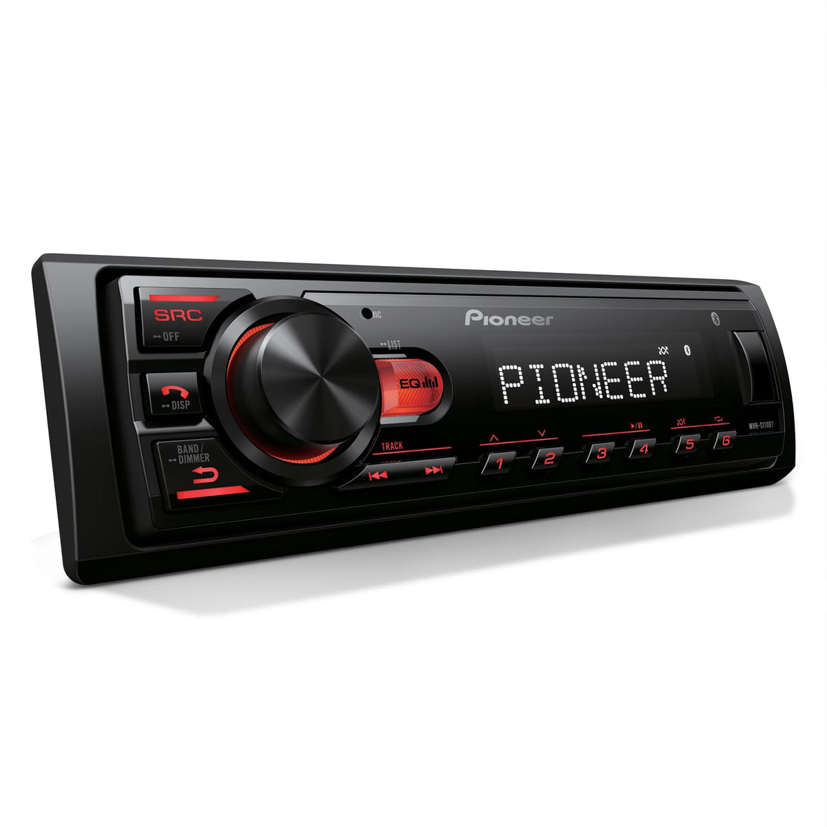 Pioneer MVH-S110BT 1-Din Digital Media Car Stereo with Bluetooth | Digital Media Receiver, USB Input, 50W x 4 Output, AM/FM Radio, iPhone & Android Compatible, Front & SW RCA Output