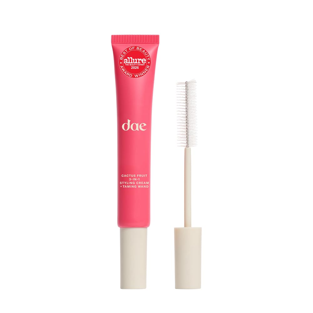 DAE Cactus Fruit 3-in1 Styling Cream & Taming Wand - Tames Flyaways | Style edges, Defines curls, Adds shine, Hydrates & moisturizes, Built-in taming wand, Convenient on-the-go purse size