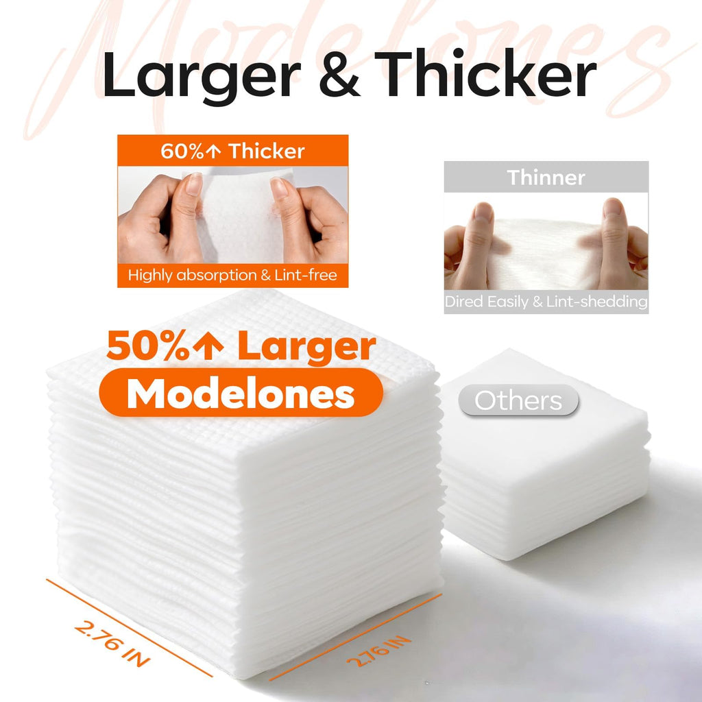 modelones Acetone Nail Polish Remover Pads 50 PCS Lemon