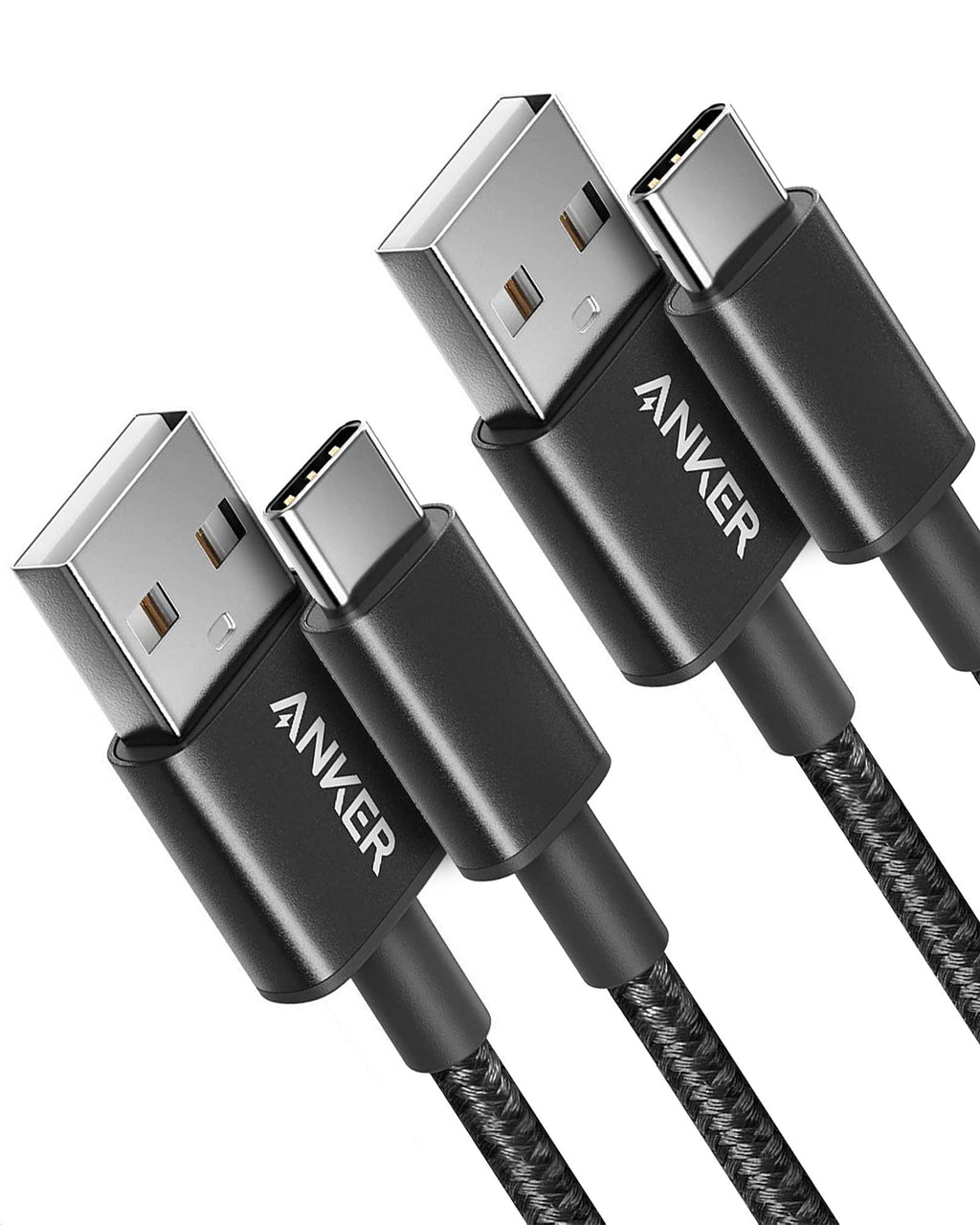Anker USB A to USB C Cable, USB to USB C Cable(2Pack,3ft,Black) | For iPhone 17 Series, Samsung Galaxy S10 / S10+, LG V30, Beats Fit Pro, and More