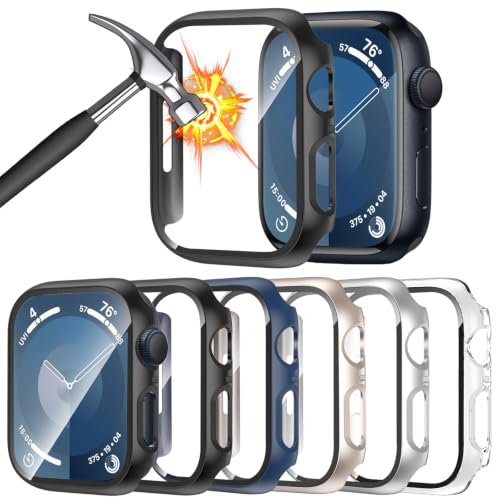 [6 Pack] Case for Apple Watch SE Series 6/5/4 44mm Screen Protector