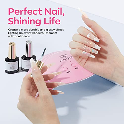 Modelones UV Nail Lamp 48 W Nail Dryer with 3 Timer Settings | UV Light for Gel Nails LED Nail Lamp Professional UPF99+ UV Protection Gloves for Art Manicure
