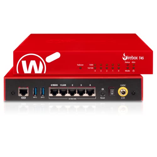 Trade Up WatchGuard Firebox T45-PoE 1 YR Total Security Network Security/Firewall Appliance (WGT47000-US+WGT470211)