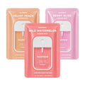 Touchland Juicy Trio Hydrating Hand Sanitizer Spray Set Travel Size | TSA ready Power Mist with skincare benefits. Velvet Peach, Berry Bliss and Wild Watermelon.