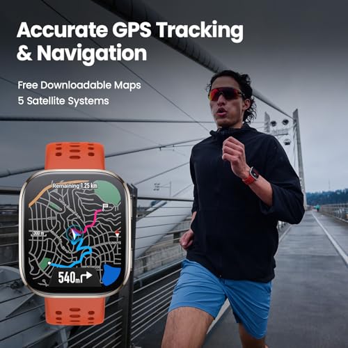 Amazfit Bip 6 Smart Watch, 1.97" AMOLED Display, GPS, iOS/Android | 46mm, 14-Day Battery, Bluetooth Call & Text, Water-Resistant, Free Maps, AI, Health & Sleep Tracker, 140+ Workout Modes