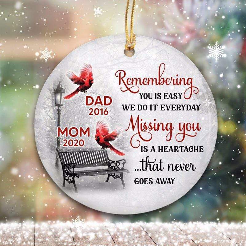 Memorial Ceramic Ornament - Cherish Loved Ones with Personalized Remembrance